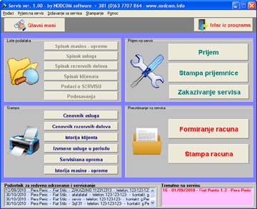 Program SERVIS - nodcom.info Program SERVIS - interfejs programa - nodcom.info
